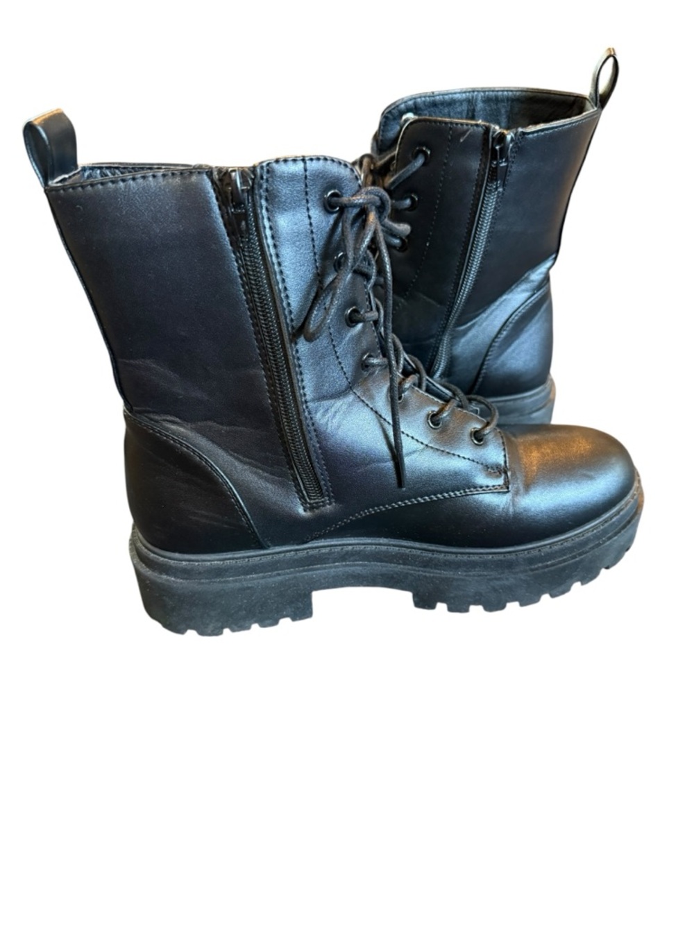 Women’s Charlotte Russe black combat boots with platform Size 8 - Picture 2 of 7